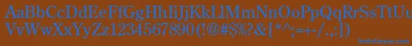 CenturyoldstylestdRegular Font – Blue Fonts on Brown Background