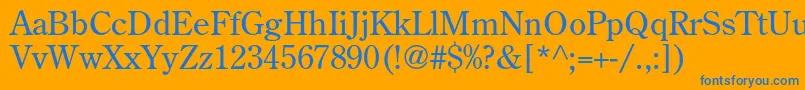 CenturyoldstylestdRegular Font – Blue Fonts on Orange Background