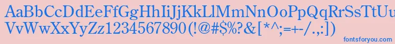 CenturyoldstylestdRegular-Schriftart – Blaue Schriften auf rosa Hintergrund