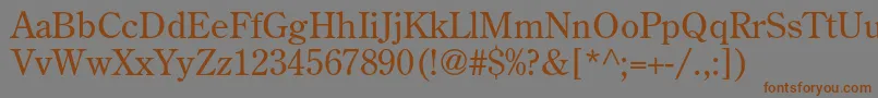 CenturyoldstylestdRegular-Schriftart – Braune Schriften auf grauem Hintergrund