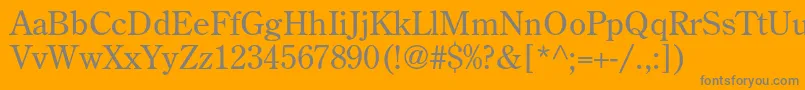 CenturyoldstylestdRegular Font – Gray Fonts on Orange Background