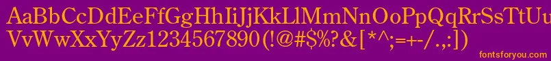CenturyoldstylestdRegular Font – Orange Fonts on Purple Background