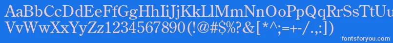 CenturyoldstylestdRegular Font – Pink Fonts on Blue Background