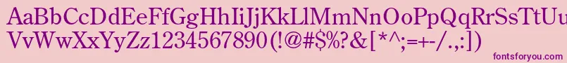 CenturyoldstylestdRegular Font – Purple Fonts on Pink Background