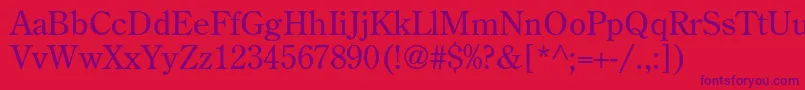 CenturyoldstylestdRegular Font – Purple Fonts on Red Background