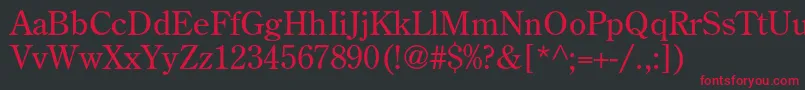 CenturyoldstylestdRegular Font – Red Fonts on Black Background
