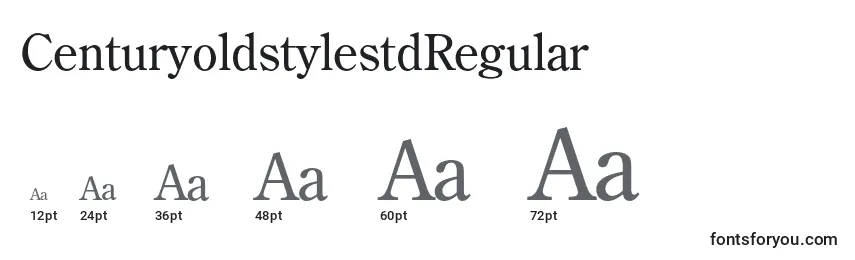 Размеры шрифта CenturyoldstylestdRegular
