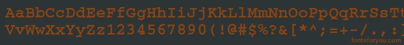 フォントCourierBold – 黒い背景に茶色のフォント