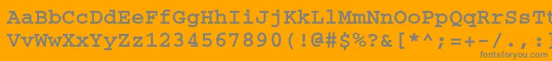 フォントCourierBold – オレンジの背景に灰色の文字