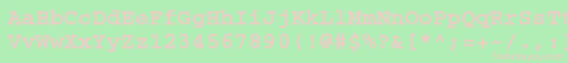 CourierBold Font – Pink Fonts on Green Background