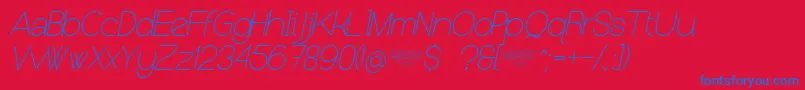 fuente NolicenseKeraterultralightitalic – Fuentes Azules Sobre Fondo Rojo