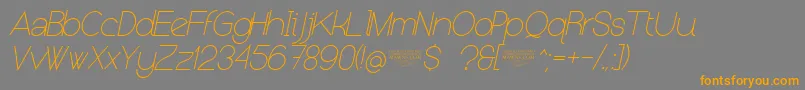 fuente NolicenseKeraterultralightitalic – Fuentes Naranjas Sobre Fondo Gris