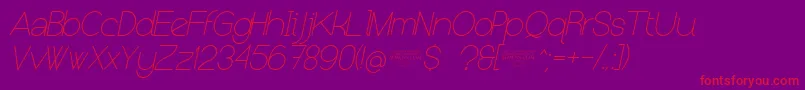 fuente NolicenseKeraterultralightitalic – Fuentes Rojas Sobre Fondo Morado