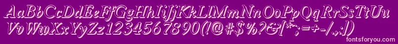WorcestershadowItalic Font – Pink Fonts on Purple Background