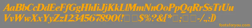 TimesBlackitalic Font – Orange Fonts on Gray Background