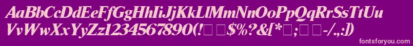 fuente TimesBlackitalic – Fuentes Rosadas Sobre Fondo Morado