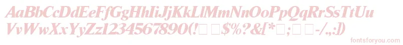 TimesBlackitalic Font – Pink Fonts on White Background