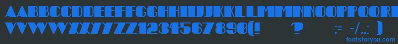 Critical Font – Blue Fonts on Black Background