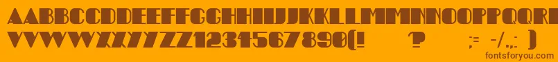 Critical Font – Brown Fonts on Orange Background