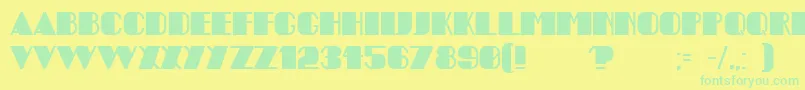 Critical Font – Green Fonts on Yellow Background