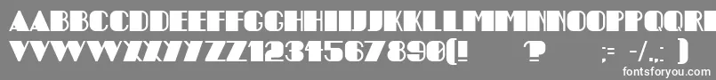 Critical-Schriftart – Weiße Schriften auf grauem Hintergrund