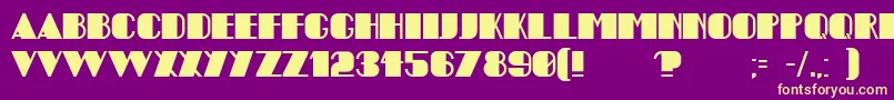 Critical Font – Yellow Fonts on Purple Background