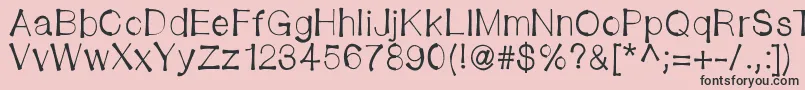 Bendystraw Font – Black Fonts on Pink Background