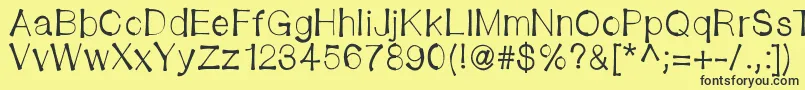 Bendystraw Font – Black Fonts on Yellow Background