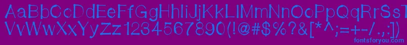 Bendystraw Font – Blue Fonts on Purple Background