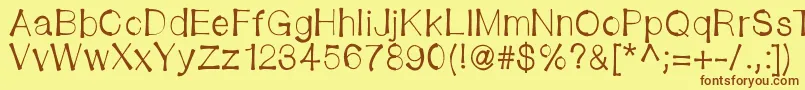 Bendystraw Font – Brown Fonts on Yellow Background