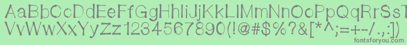 Bendystraw Font – Gray Fonts on Green Background