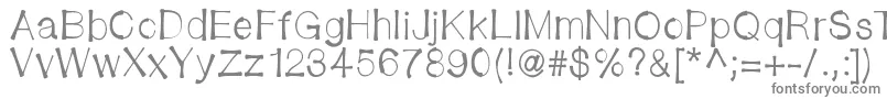 フォントBendystraw – 白い背景に灰色の文字