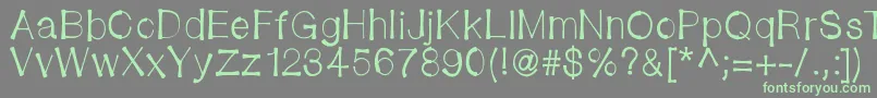 Bendystraw Font – Green Fonts on Gray Background