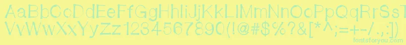 Bendystraw Font – Green Fonts on Yellow Background