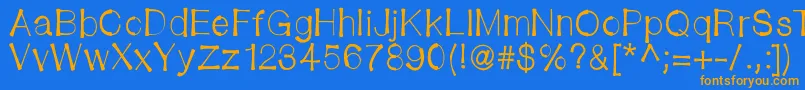 Bendystraw Font – Orange Fonts on Blue Background