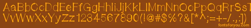 Bendystraw Font – Orange Fonts on Brown Background