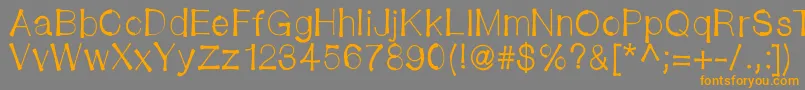 Bendystraw Font – Orange Fonts on Gray Background