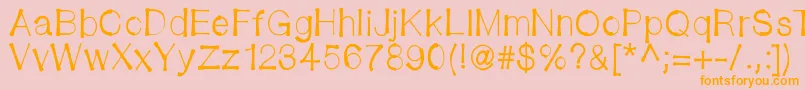 Bendystraw Font – Orange Fonts on Pink Background