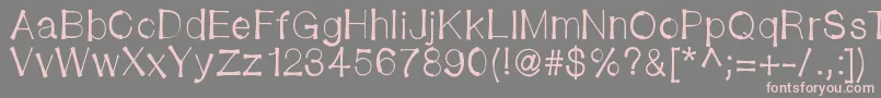 Bendystraw Font – Pink Fonts on Gray Background