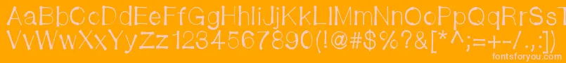 Bendystraw Font – Pink Fonts on Orange Background