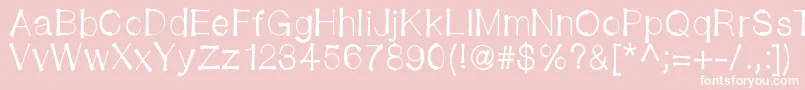 Bendystraw Font – White Fonts on Pink Background