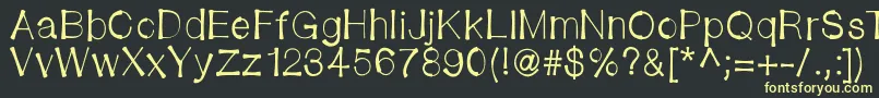 Bendystraw Font – Yellow Fonts on Black Background