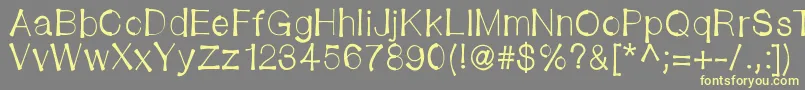 Bendystraw Font – Yellow Fonts on Gray Background