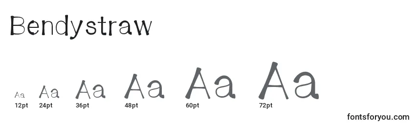 Bendystraw Font Sizes