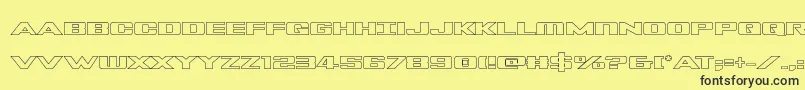 Tigersharkoutline Font – Black Fonts on Yellow Background