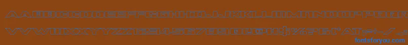 Tigersharkoutline Font – Blue Fonts on Brown Background