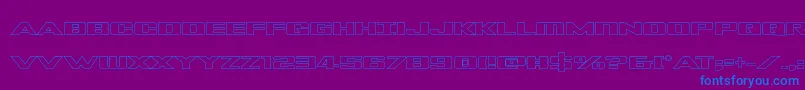 Tigersharkoutline Font – Blue Fonts on Purple Background