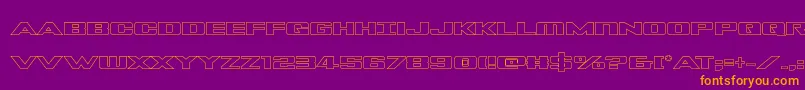 Tigersharkoutline Font – Orange Fonts on Purple Background