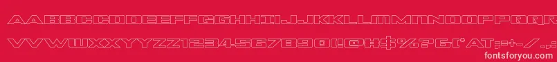 Tigersharkoutline Font – Pink Fonts on Red Background