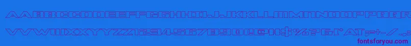 Tigersharkoutline Font – Purple Fonts on Blue Background